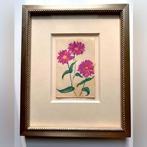 Sweet botanical professionally framed - would look nice in most any space